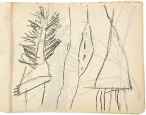 Cy Twombly，无题(北非速写本)，1953(第二页)©Cy Twombly基金会